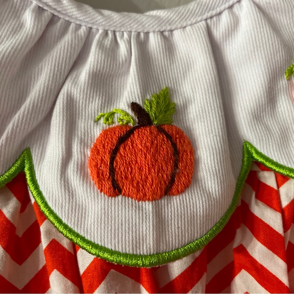 size 2 girls pumpkin smock bubble - Picture 4 of 8